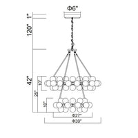 CWI Lighting - 1020P39-70-602 - LED Chandelier - Arya - Satin Gold