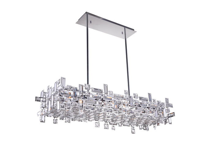 CWI Lighting 12 Light Island Chandelier from the Arley collection in Chrome finish