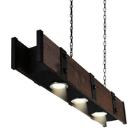 CWI Lighting - 9748P42-3-101 - Three Light Island Chandelier - Pago - Black