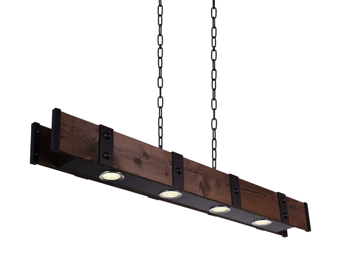 CWI Lighting LED Island Chandelier from the Pago collection in Black finish