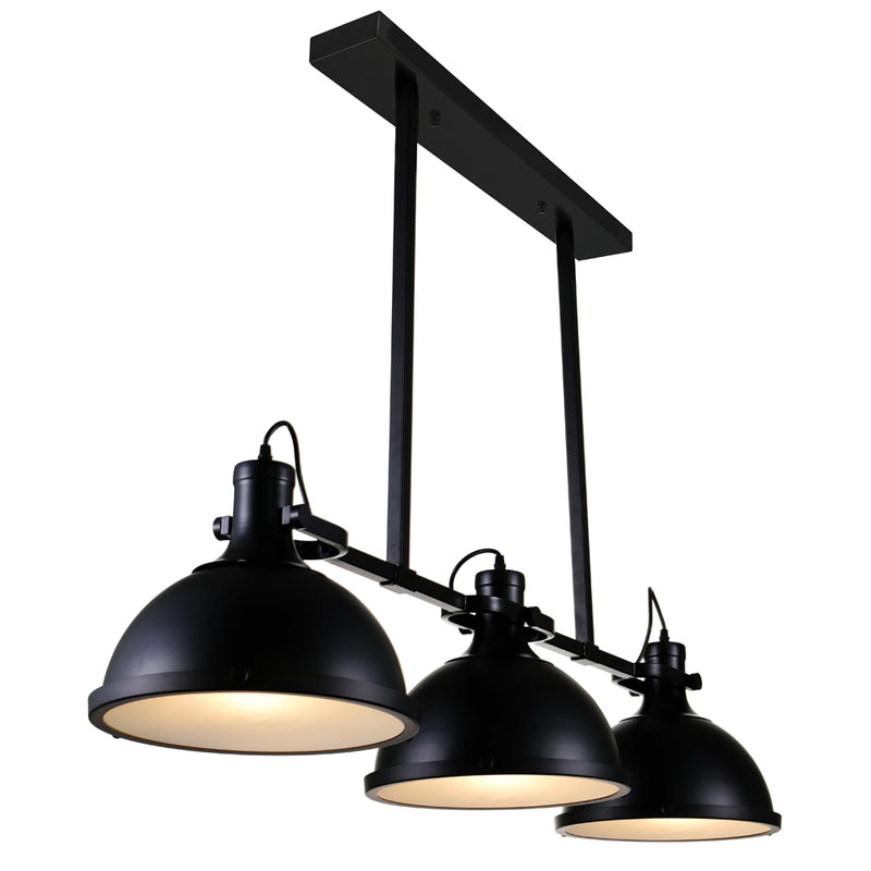 CWI Lighting Three Light Island Chandelier from the Strum collection in Black finish