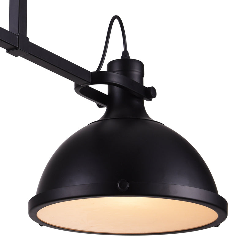 CWI Lighting Three Light Island Chandelier from the Strum collection in Black finish
