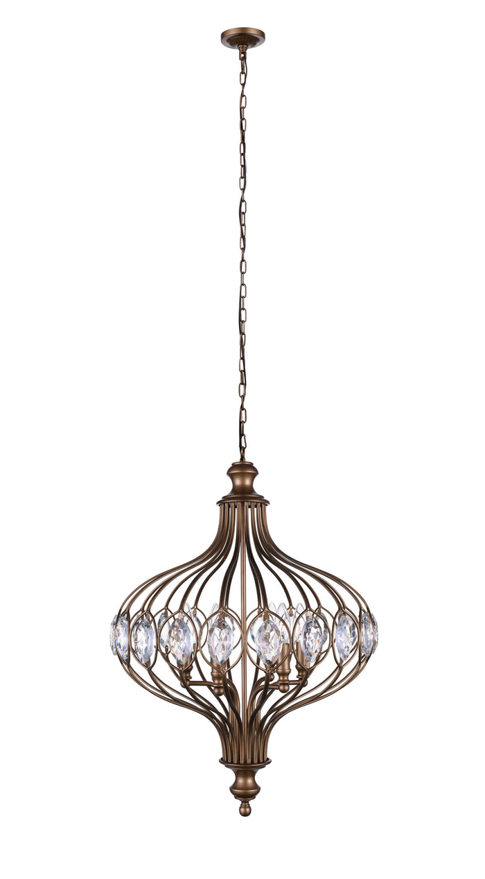 CWI Lighting Three Light Chandelier from the Altair collection in Antique Bronze finish