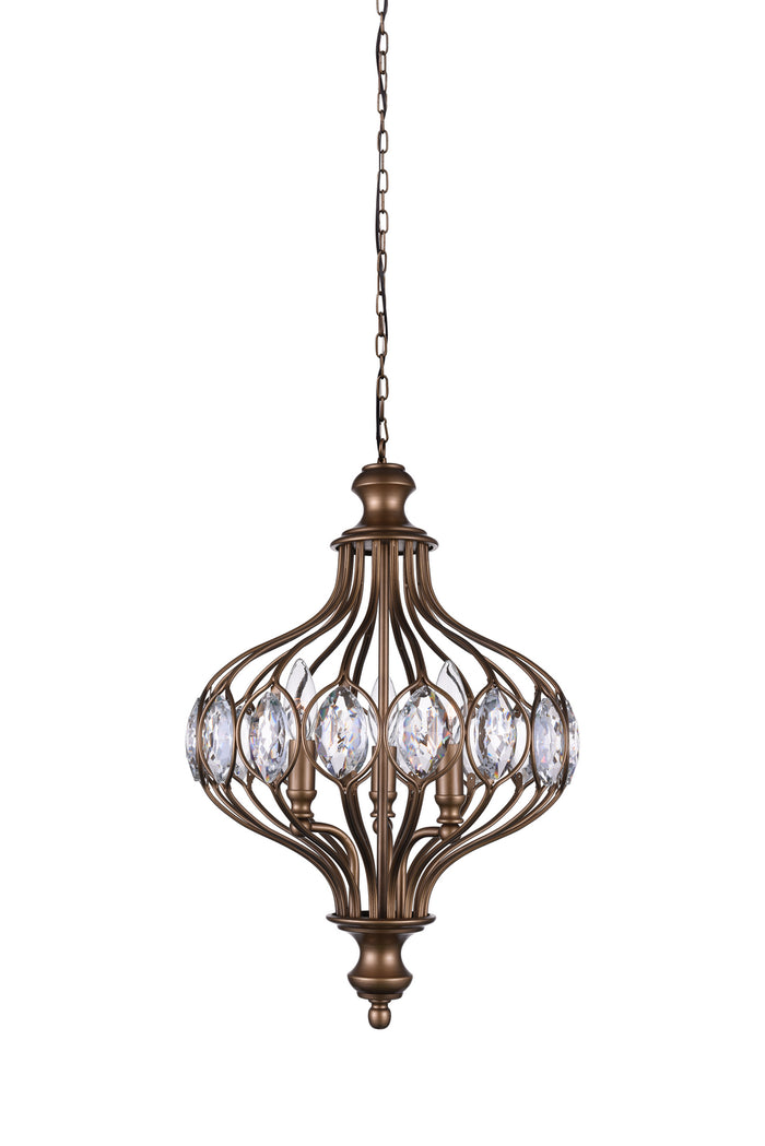 CWI Lighting Six Light Chandelier from the Altair collection in Antique Bronze finish