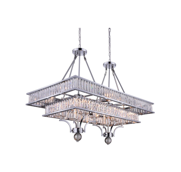 CWI Lighting 16 Light Island Chandelier from the Shalia collection in Chrome finish