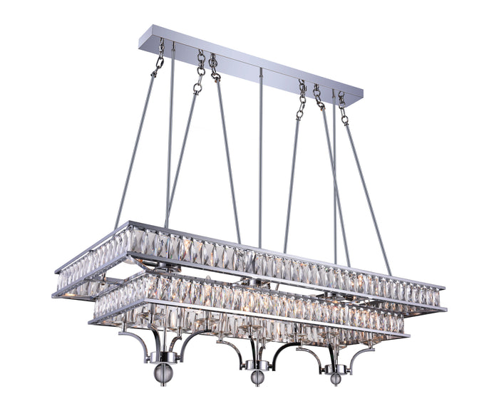 CWI Lighting 20 Light Island Chandelier from the Shalia collection in Chrome finish