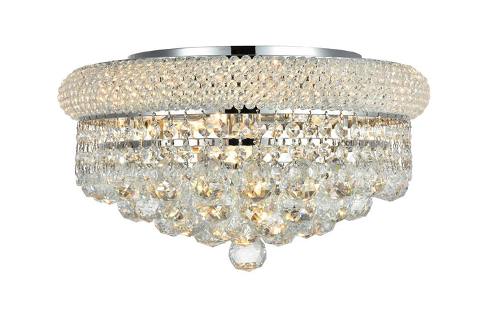 Elegant Lighting Eight Light Flush Mount from the Primo collection in Chrome finish