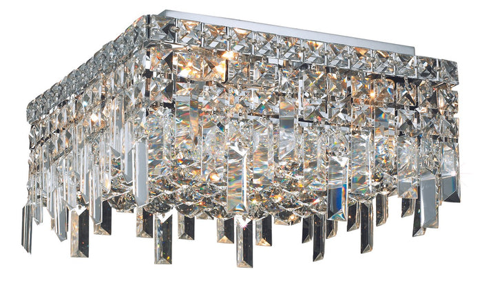Elegant Lighting Four Light Flush Mount from the Maxime collection in Chrome finish