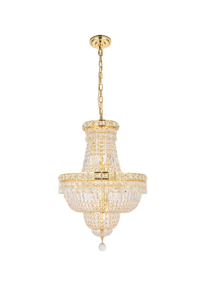 Elegant Lighting - V2528D18G/RC - 12 Light Pendant - Tranquil - Gold ...