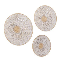 Design Shop  Cream Seagrass Plate Handmade Woven Basket Wall Decor