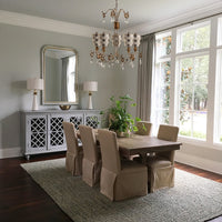 Lucas + McKearn - CH1038-S - Five Light Chandelier - Tivoli - Cream Patina With Silver And Gold