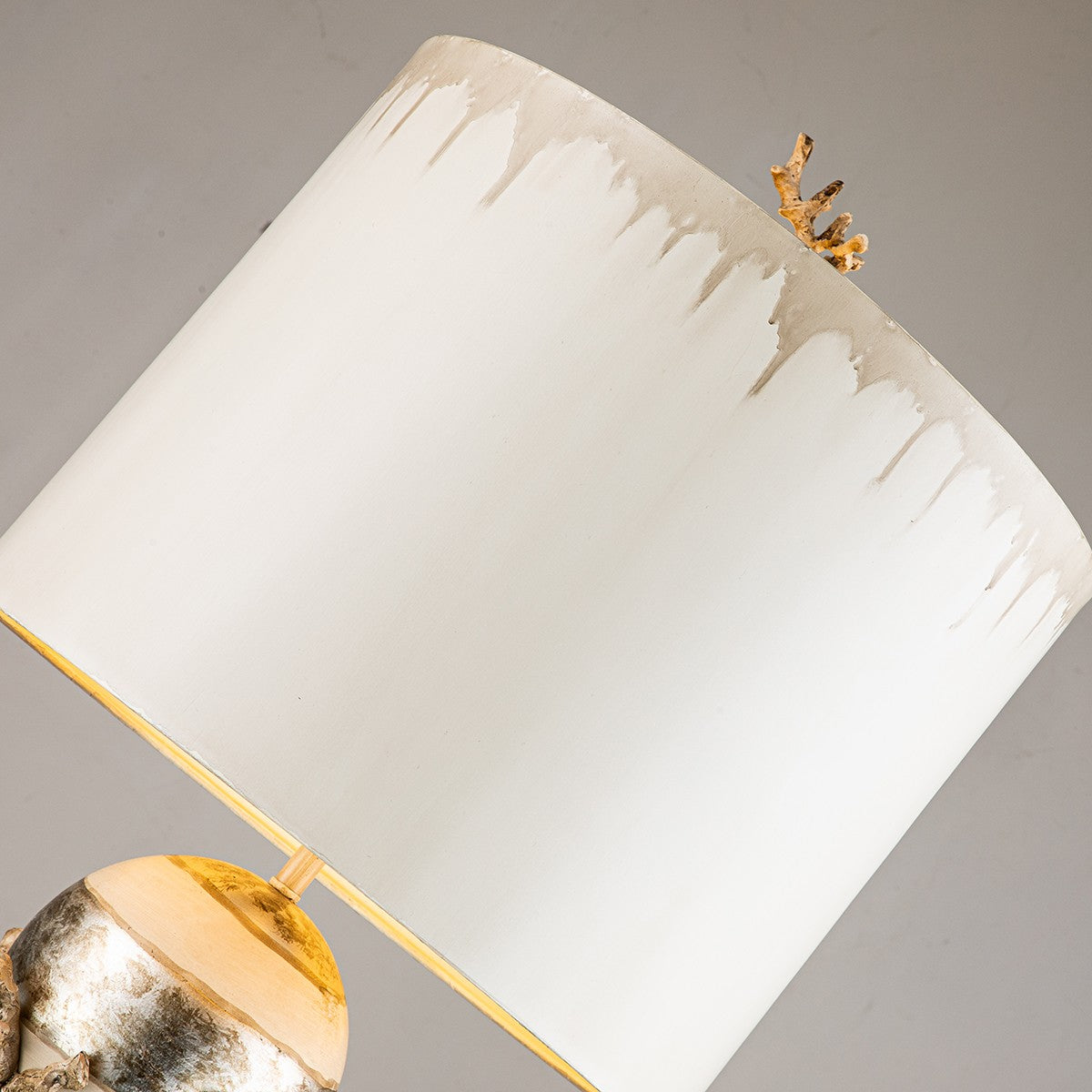 Lucas + McKearn - FL1183 - Two Light Floor Lamp - Trellis - Putty With Silver Leaf