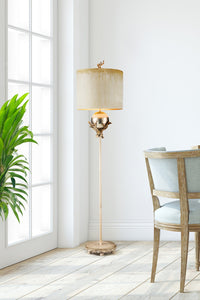 Lucas + McKearn - FL1183 - Two Light Floor Lamp - Trellis - Putty With Silver Leaf