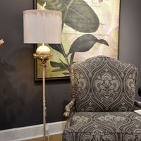 Lucas + McKearn - FL1183 - Two Light Floor Lamp - Trellis - Putty With Silver Leaf