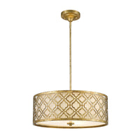 Lucas + McKearn - GN/ARABELLA/P/L - Three Light Pendant/Semi Flush - Arabella - Distressed Gold