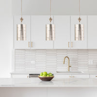 Lucas + McKearn - PD1051 - One Light Mini Pendant - Fragment - Silver Leaf/Glaze