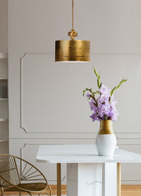 Lucas + McKearn - PD1053 - One Light Pendant - Fragment - Gold Leaf and Glaze