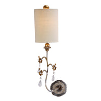 Lucas + McKearn - SC1038-S - One Light Wall Sconce - Tivoli - Cream Patina With Silver And Gold