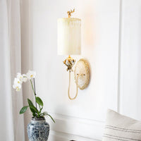 Lucas + McKearn - SC1238 - One Light Wall Sconce - Trellis - Putty Patina And Silver Leaf