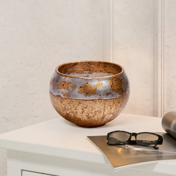 Lucas + McKearn - SI-B1208 - Bowl - Addie - Gold And Silver Leaf