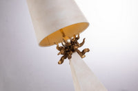 Lucas + McKearn - TA1001 - One Light Table Lamp - Leda - Tapered Cream Patina w/Gold Leaf