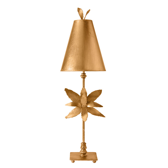 Lucas + McKearn One Light Buffet Lamp from the Azalea Gold collection in Gold Leaf finish