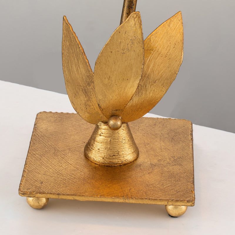 Lucas + McKearn - TA1183 - One Light Buffet Lamp - Red Bell Gold - Gold Leaf/Base W/Leaf