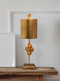 Lucas + McKearn - TA1233 - One Light Table Lamp - Cross Gold - Gold Leaf
