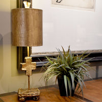 Lucas + McKearn - TA1233 - One Light Table Lamp - Cross Gold - Gold Leaf