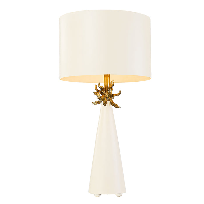 Lucas + McKearn One Light Table Lamp from the Flambeau collection in Gold Leaf finish