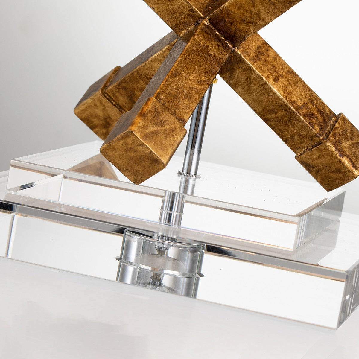 Lucas + McKearn - TLW-1008 - One Light Table Lamp - Jackson Square - Distressed Gold