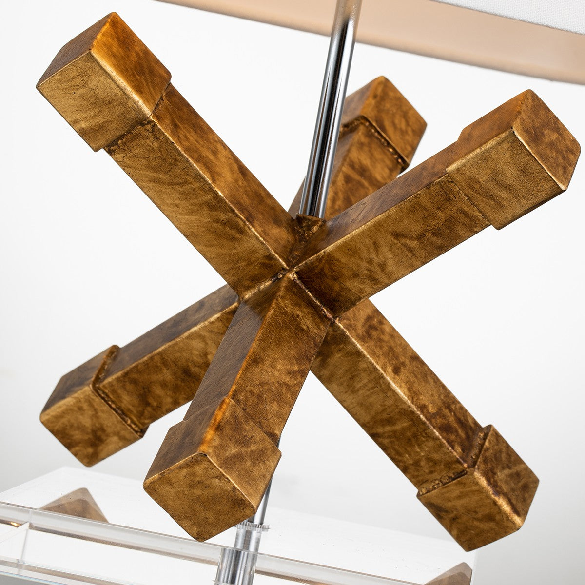 Lucas + McKearn - TLW-1008 - One Light Table Lamp - Jackson Square - Distressed Gold