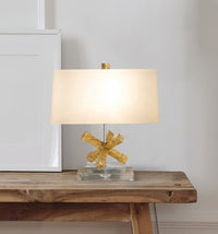 Lucas + McKearn - TLW-1008 - One Light Table Lamp - Jackson Square - Distressed Gold