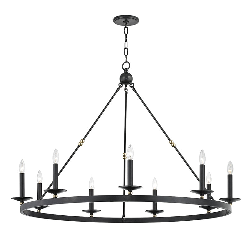 Hudson Valley - 3209-AOB - Nine Light Chandelier - Allendale - Aged Brass/Old Bronze