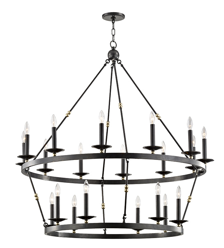 Hudson Valley - 3247-AOB - 20 Light Chandelier - Allendale - Aged Brass/Old Bronze