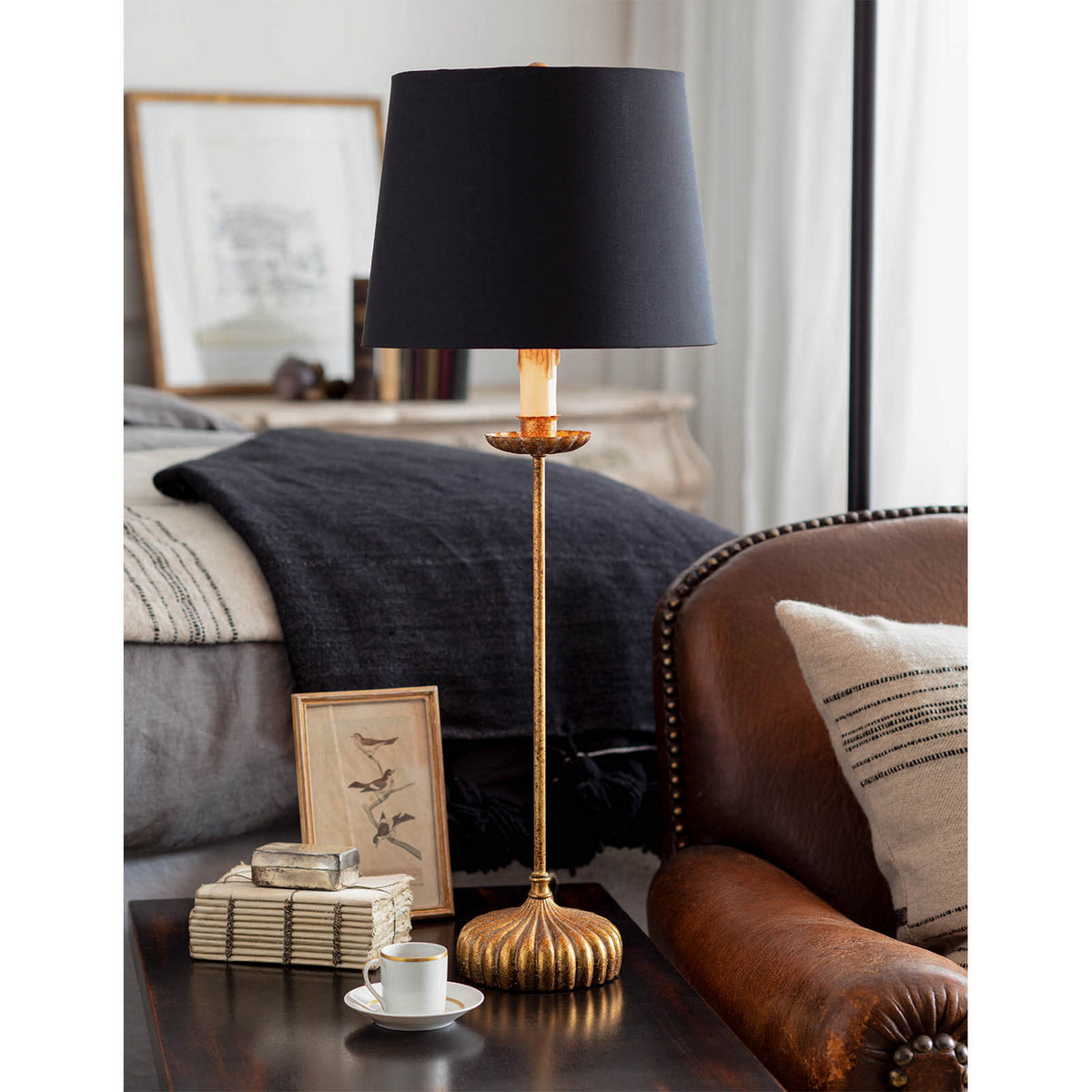 Regina Andrew One Light Table Lamp from the Clove collection in Antique Gold Leaf finish