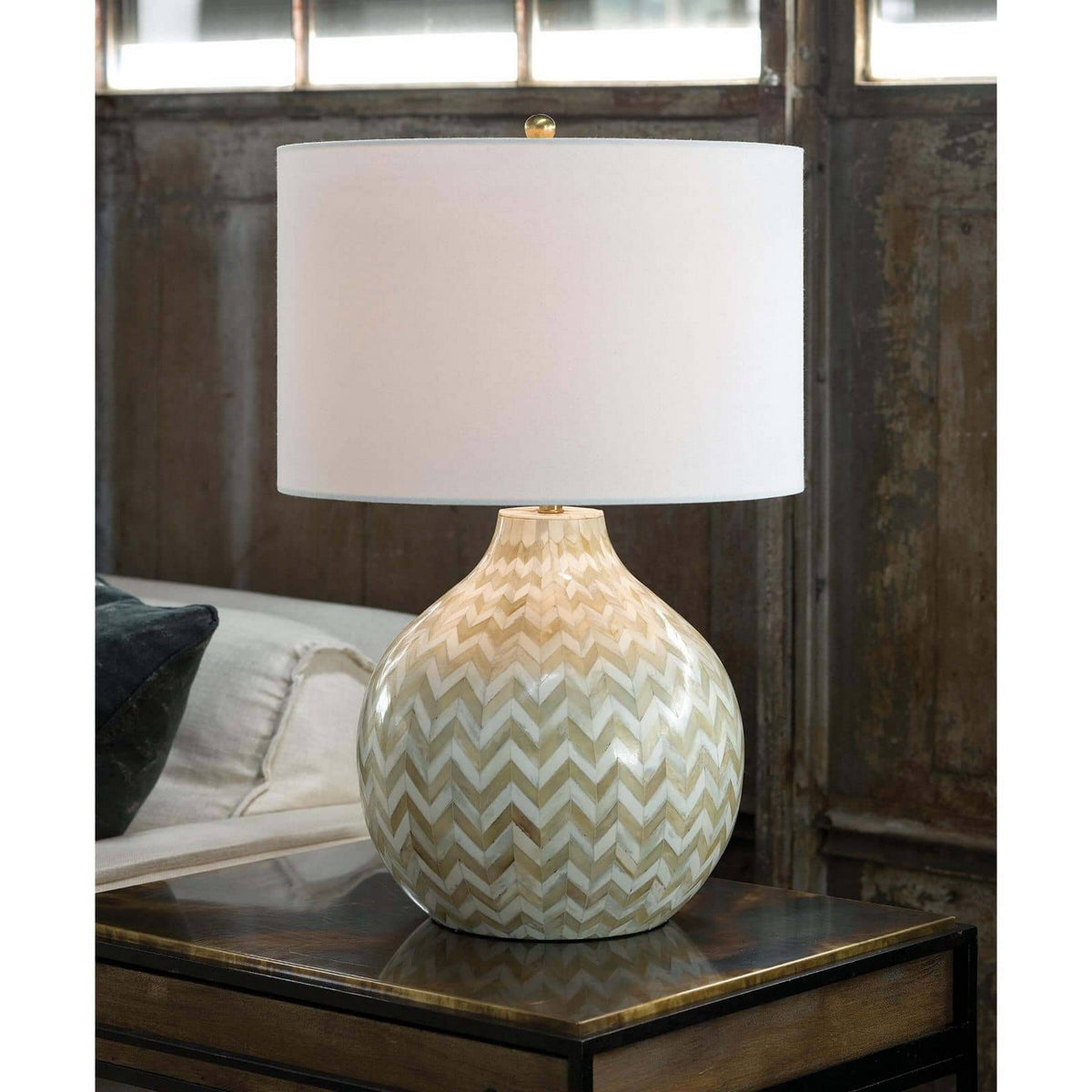 Regina Andrew - 13-1201 - One Light Table Lamp - Chevron Bone - Natural