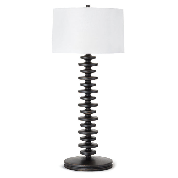Regina Andrew One Light Table Lamp from the Fishbone collection in Ebony finish