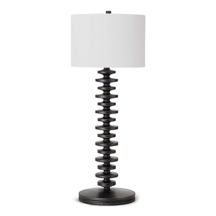 Regina Andrew One Light Table Lamp from the Fishbone collection in Ebony finish
