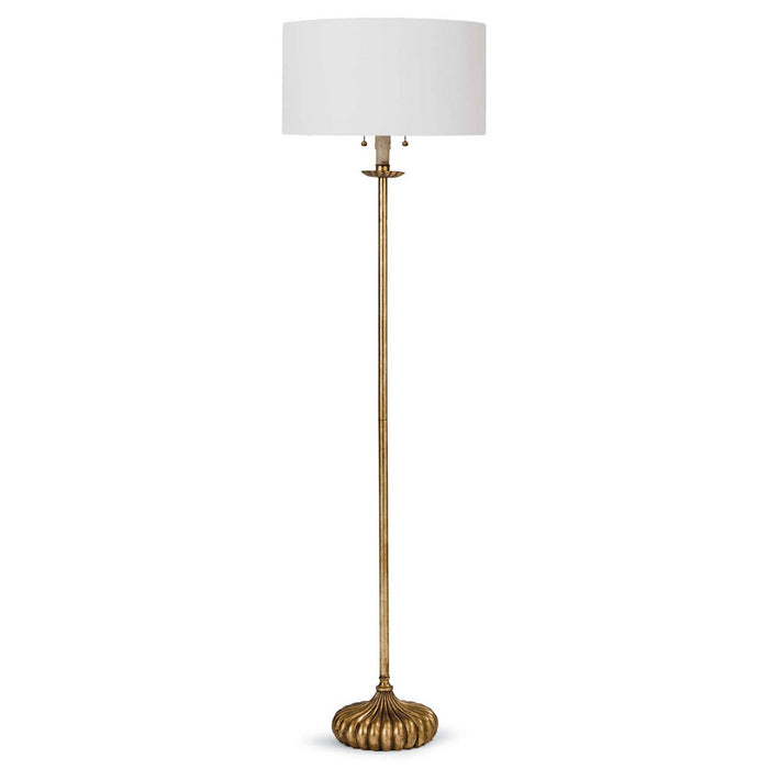 Regina Andrew Two Light Floor Lamp from the Clove collection in Antique Gold Leaf finish