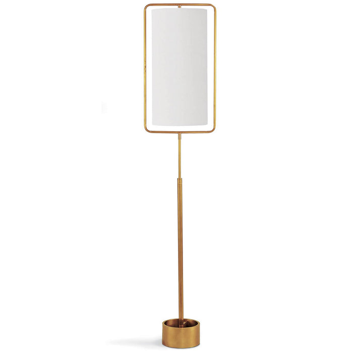 Regina Andrew One Light Floor Lamp from the Geo collection in Natural Brass finish