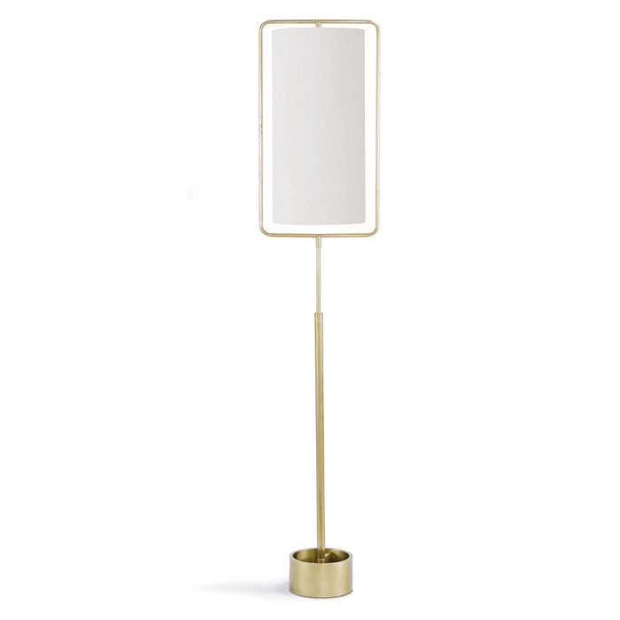 Regina Andrew One Light Floor Lamp from the Geo collection in Natural Brass finish