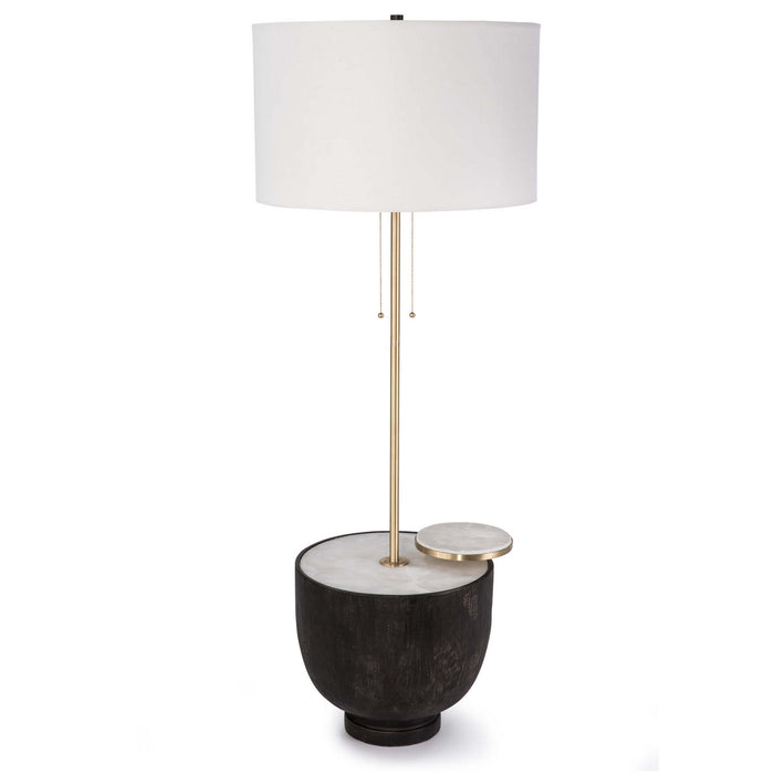 Regina Andrew Two Light Floor Lamp from the Theo collection in Ebony finish