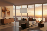 Two Light Floor Lamp from the Theo collection in Ebony finish by Regina Andrew