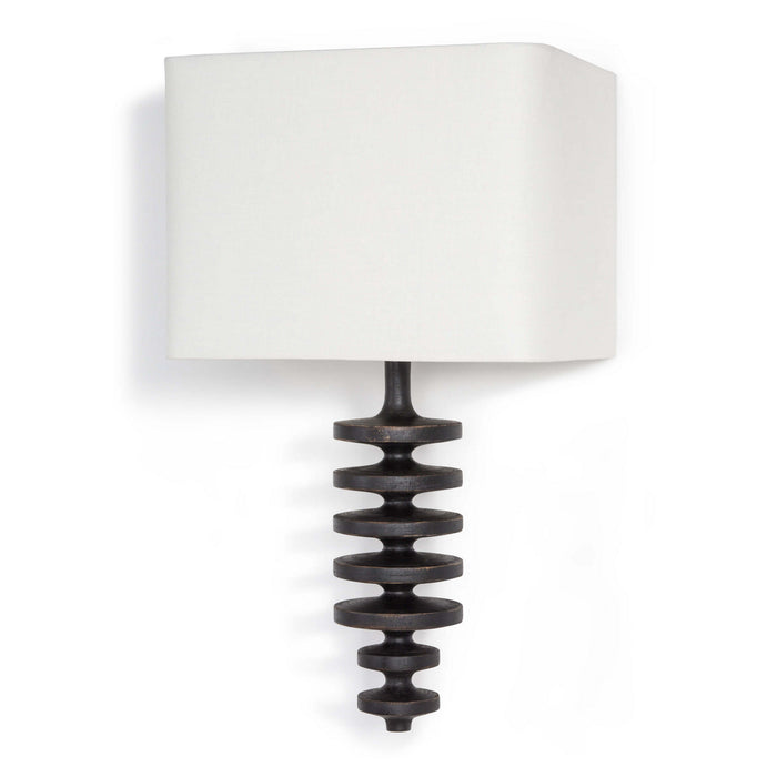 Regina Andrew One Light Wall Sconce from the Fishbone collection in Ebony finish