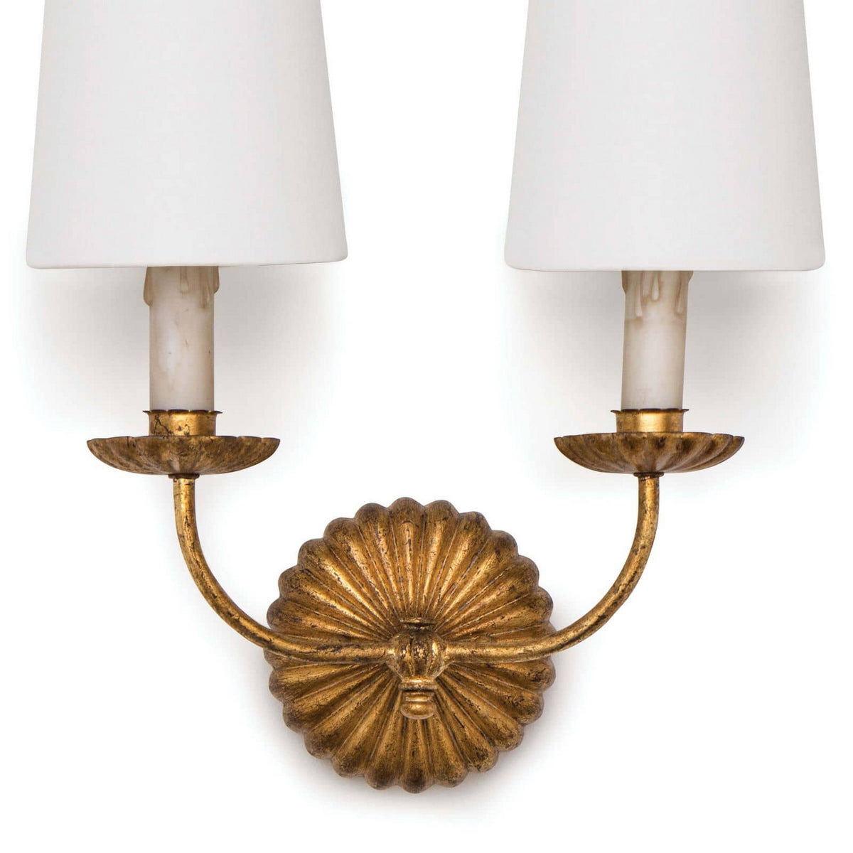 Regina Andrew - 15-1074 - Two Light Wall Sconce - Clove - Antique Gold Leaf