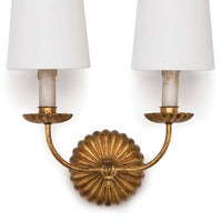 Regina Andrew - 15-1074 - Two Light Wall Sconce - Clove - Antique Gold Leaf