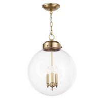 Regina Andrew - 16-1004NB - Three Light Pendant - Globe - Natural Brass