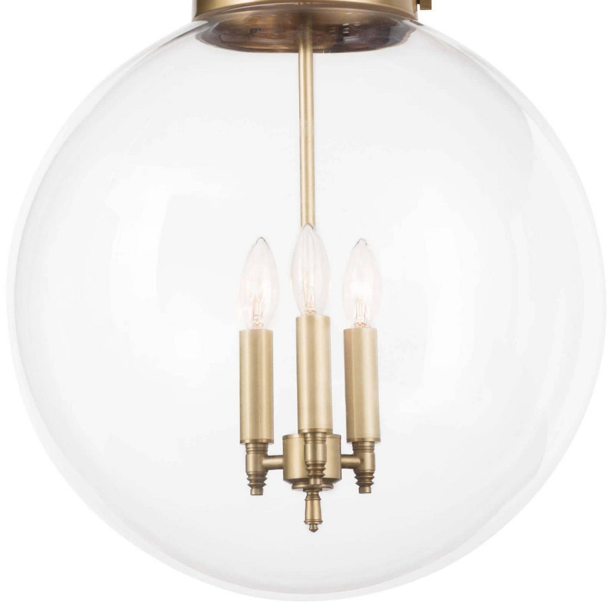 Regina Andrew - 16-1004NB - Three Light Pendant - Globe - Natural Brass