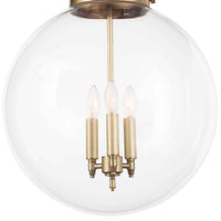 Regina Andrew - 16-1004NB - Three Light Pendant - Globe - Natural Brass